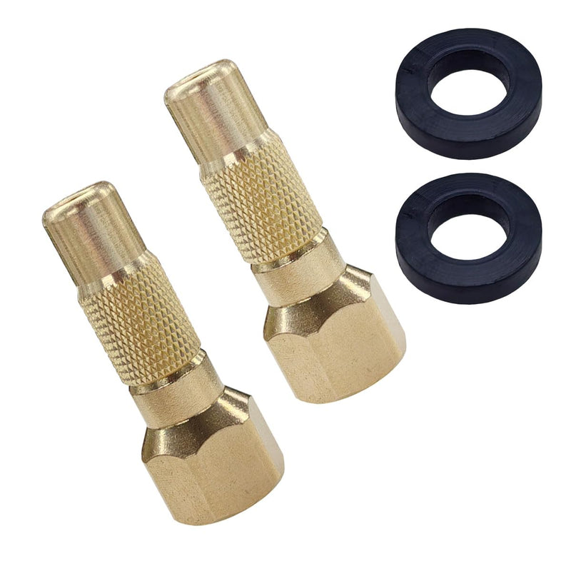 2PCS Car Tire Air Chuck, Heavy-Duty Screw on Tire Air Chuck with 1/4'' NPT Thread, Brass Twist-on Chucks for Inflator Gauge and Compressor, Universal Car Accessories