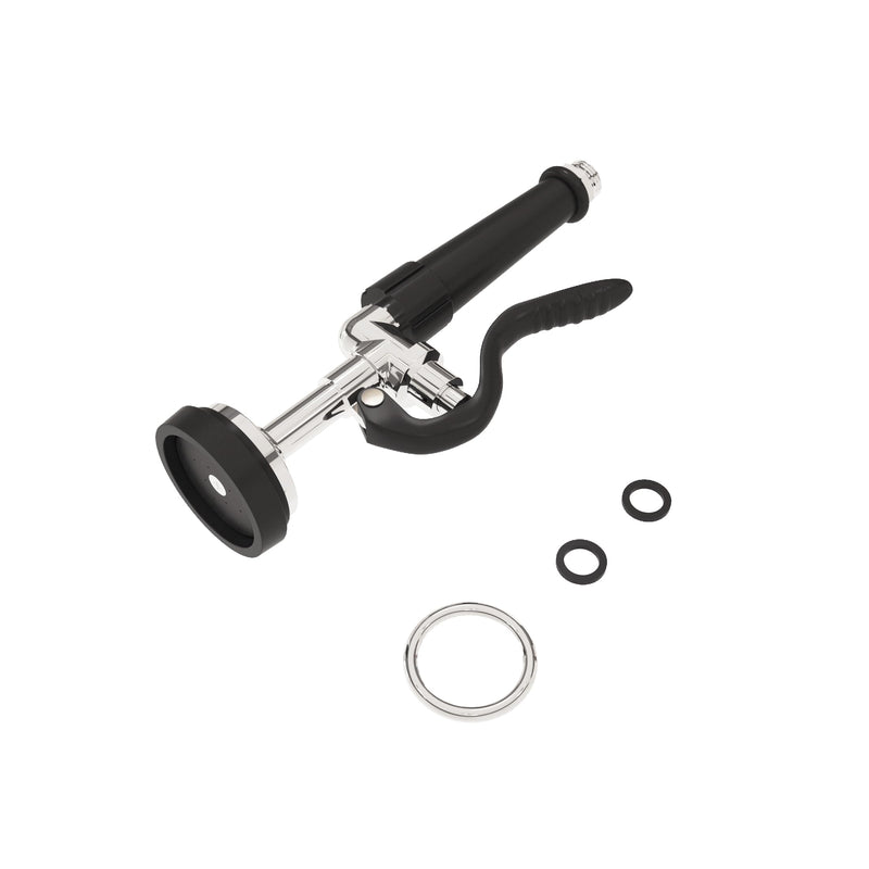 Pre Rinse Sprayer Commercial Sink Sprayer Head, 1.42GPM Restaurant Spray Valve Dish Sprayer Nozzle with Ergonomic Handle, Commercial Faucet Parts for Commercial Kitchen Sink, Chrome Finished(Black) Black