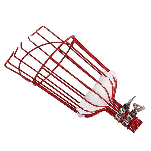 GLOGLOW Fruit Picker Basket, Detachable, Fits 3cm Diameter Picker Pole Red