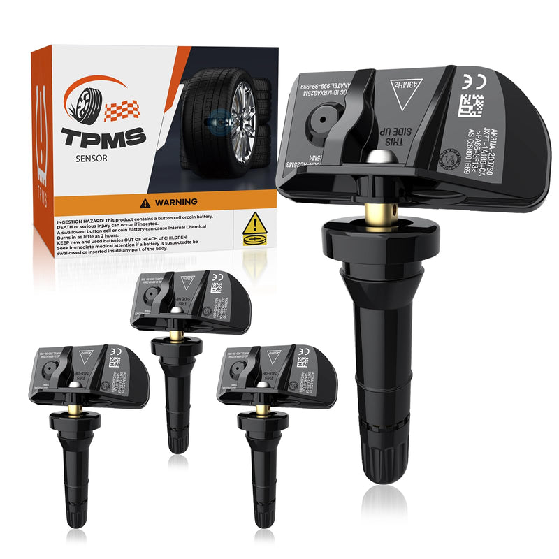 TPMS Sensors, 433 MHZ Tire Pressure Monitor System Replacment Sensor for 2020 2021 2022 2023 2024 Chevy Silverado GMC Sierra Cadillac Buick Pontiac 13542523 13533166 4pcs