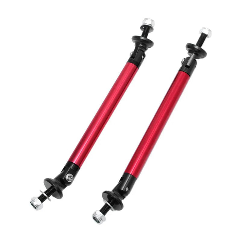 Car Front Bumper Lip Splitter Strut Rod 2PCS Strut Rod Protector Rod Support Bars Adjustable Compatible Auto Bumper Fasteners Lever Kits with Most Vehicles(Red,150mm/5.9") red 150mm=5.9 inch