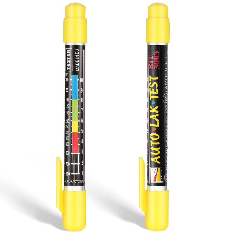 Relaxweex 2 Pcs Paint Thickness Gauge Paint Coating Tester Car Body Damage Detector Crash-Test Check Car Precision Inspection Waterproof Check Test Tool for Inspection(Size:6.9x0.66 inch/17.8x1.7cm)