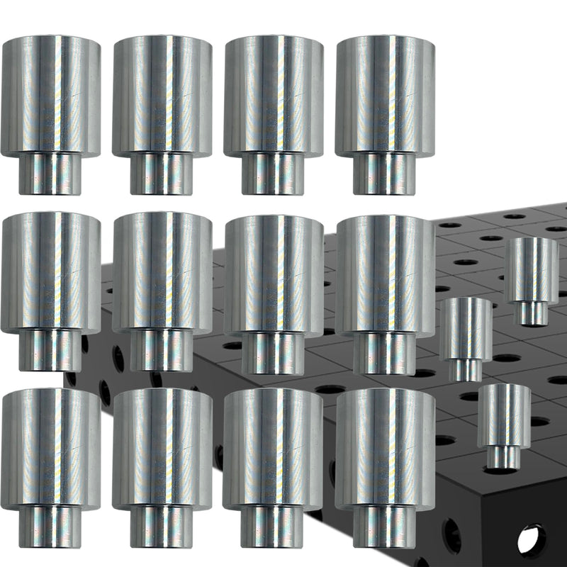 Welding Table Fixture Pins 12 Pcs 5/8 x 1 x 1.5 Stop Alignment Aluminum Accessories Square Quick Setup Fixturing Kit