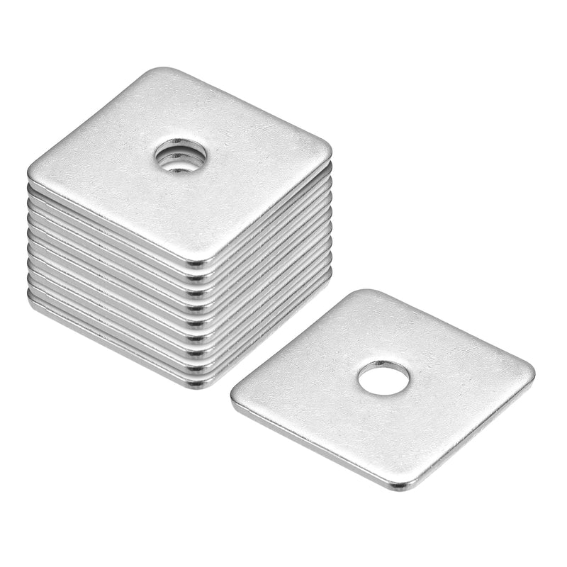 uxcell Square Washer, 15Pcs M8x40x40x3mm 304 Stainless Steel Square Plate Washers Flat Pad Spacer Gasket for Hardware Fastener 15