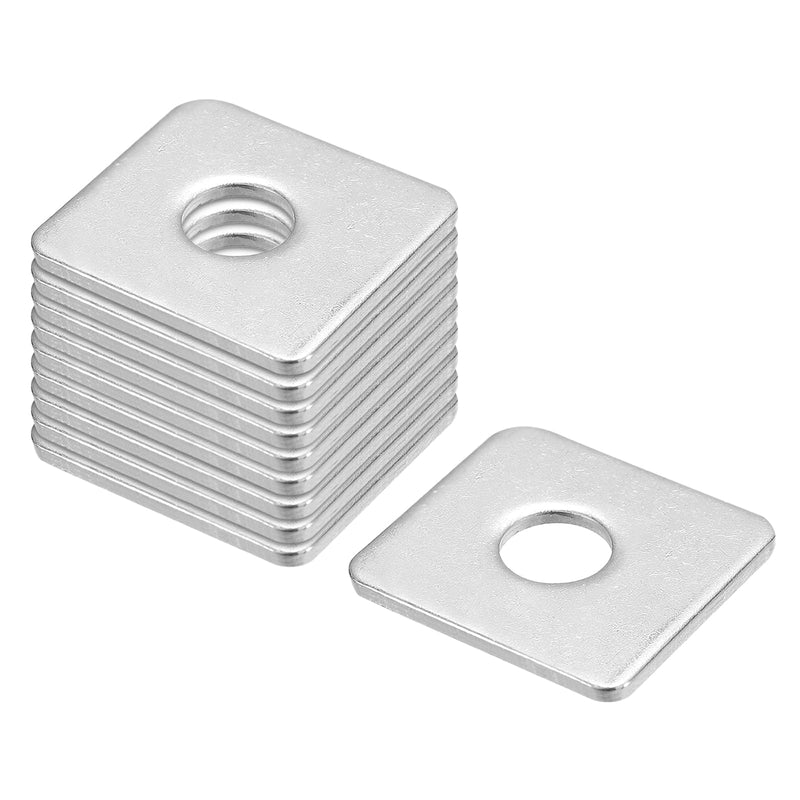 uxcell Square Washer, 30Pcs M10x30x30x3mm 304 Stainless Steel Square Plate Washers Flat Pad Spacer Gasket for Hardware Fastener 30