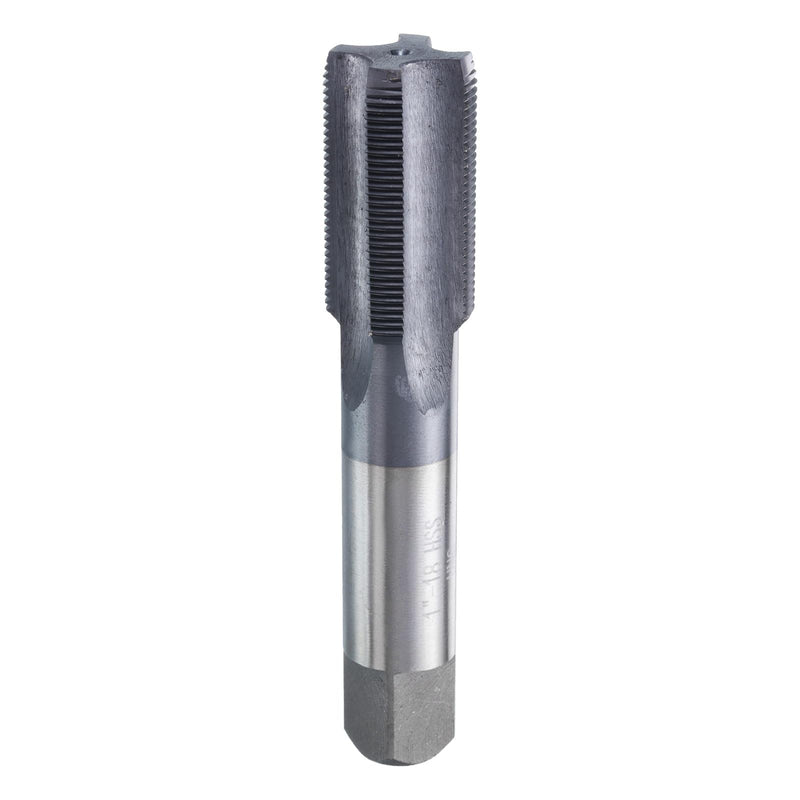HARFINGTON 1"-18 UNS Thread Tap 6542 Cobalt High-Speed Steel TiCN Coated Plug Tap Right Hand Flat Head 4 Straight Flutes Screw Threading Hand Tap