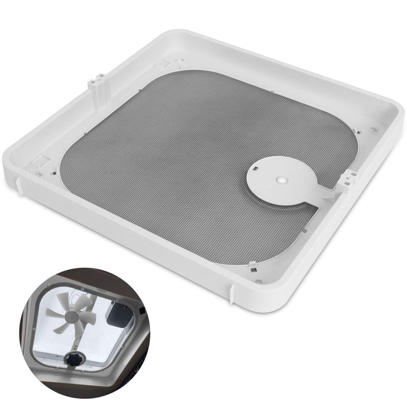 Frame with Removable Screen Compatible with Ventline Ventadome Roof Vent V2092,V2094, V2110,V2119,V2310,V2392 13.5"X13.5" Birch White