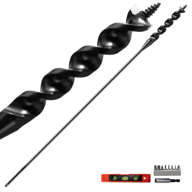Flex Installer Drill Bit Fish Bit Self Screw Point for Pulling Line Through Tight Spaces 9/16 in. x (4.5 FT) 54 in. Extra Gift C 1454C