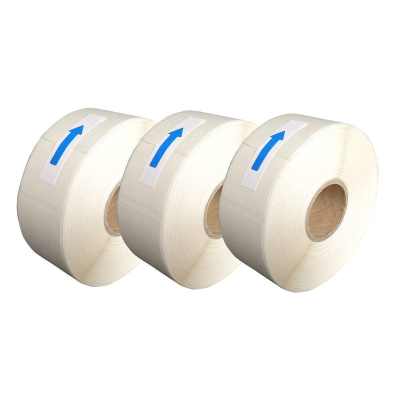 L LIKED Blank White 1 x 2 Inch Dissolvable Labels for Food Rotation Prep roll of 500 (3 Rolls) 1500