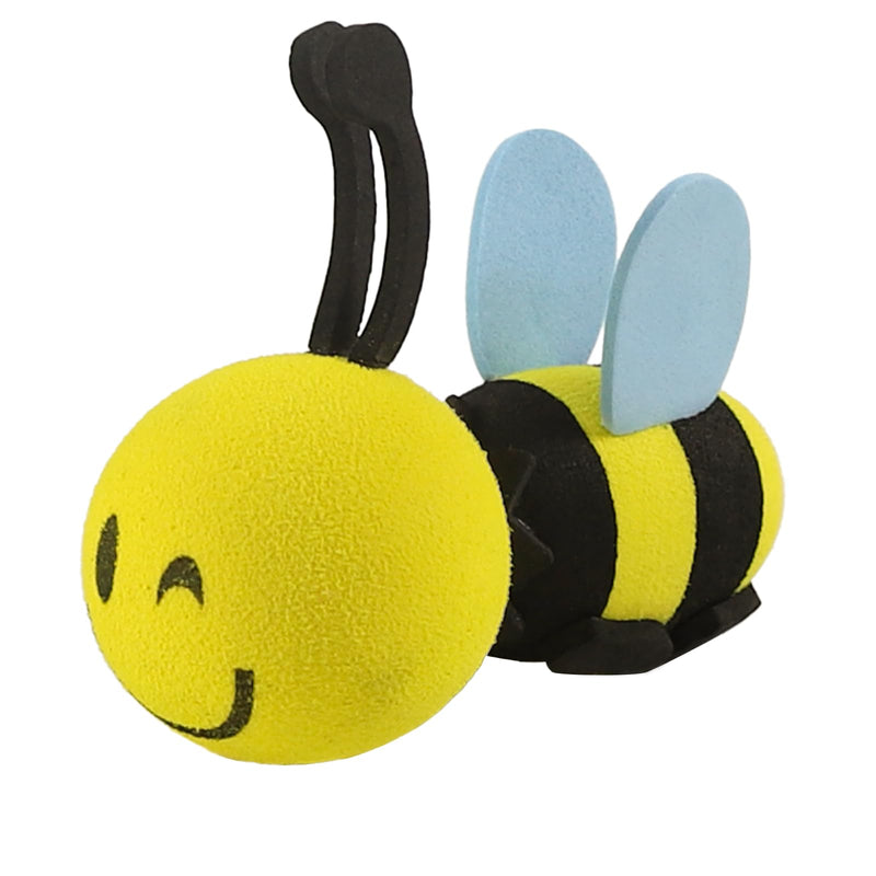 Happy Bee Car Antenna Topper, Cute Bee EVA Automotive Antenna Ball Decorative Antenna Hat, Easy to Find Car in The Parking Lot, Universal Exterior Decor Car Accessories (Wink) Wink