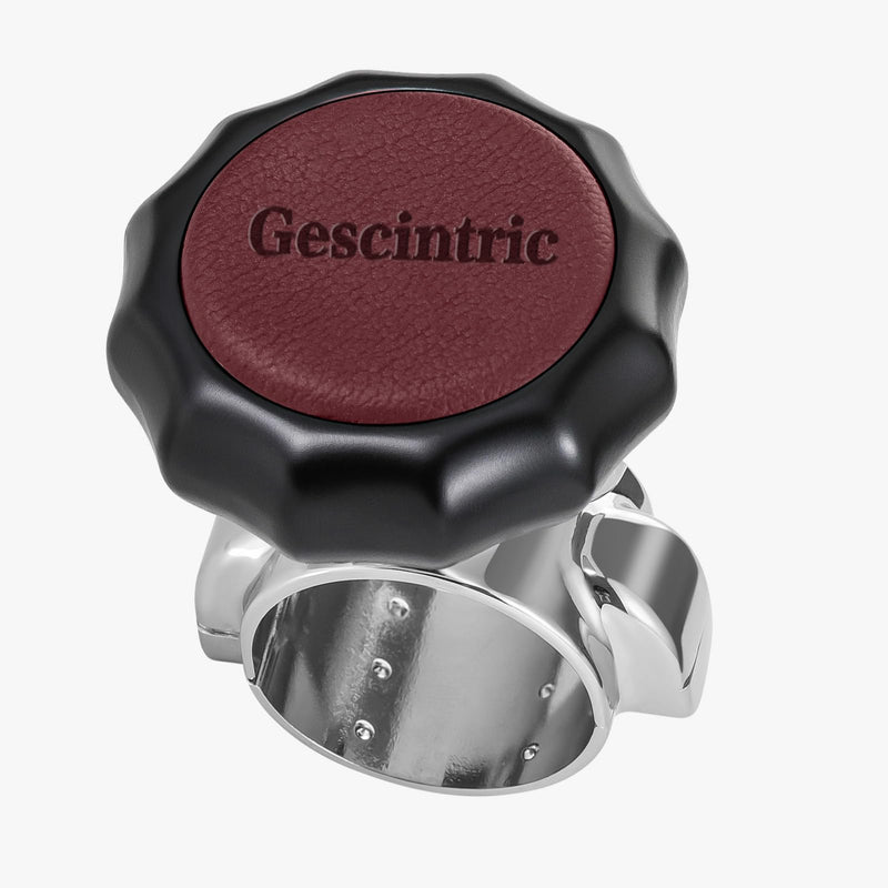 Steering Wheel knob Rotator, Vehicle Steering Wheel Rotator Ball Durable Suicide knob for Cars, SUV，Pickup Trucks, semi-Trailers, Vans, Lawn mowers, Tractors, Boats, etc (Red Cowhide) Red cowhide