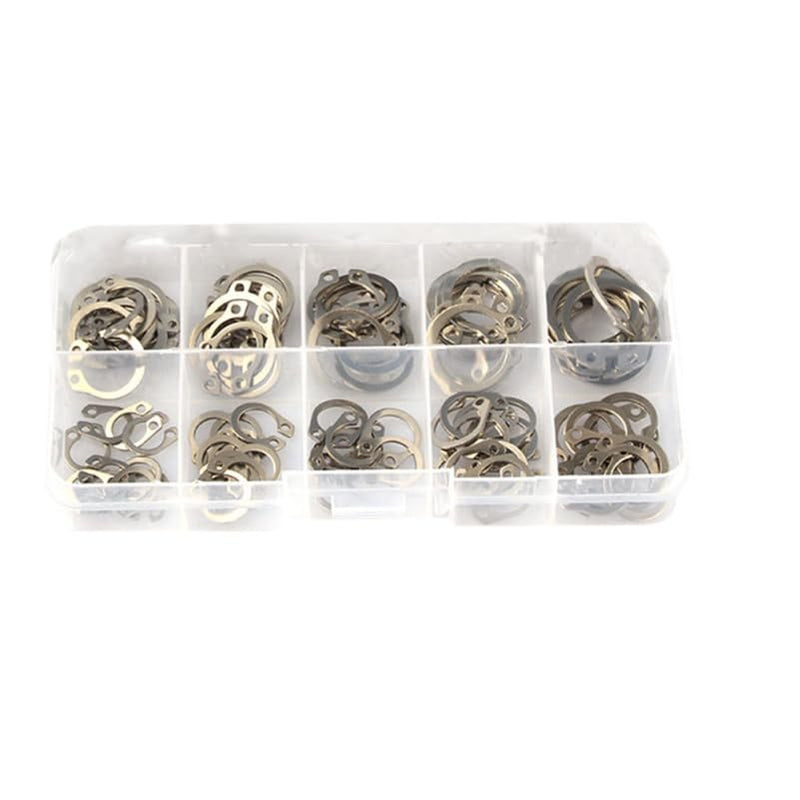 ULTECHNOVO 100pcs External Retaining Ring Snap Circlip Fastener Set