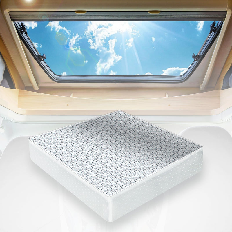 14"x14"x3" Universal RV Vent Insulator, Skylight Shade RV Skylight Cover with Reflective Surface,for Camper Vents for 14 Inch X 14 Inch 1PCS 14"*14"