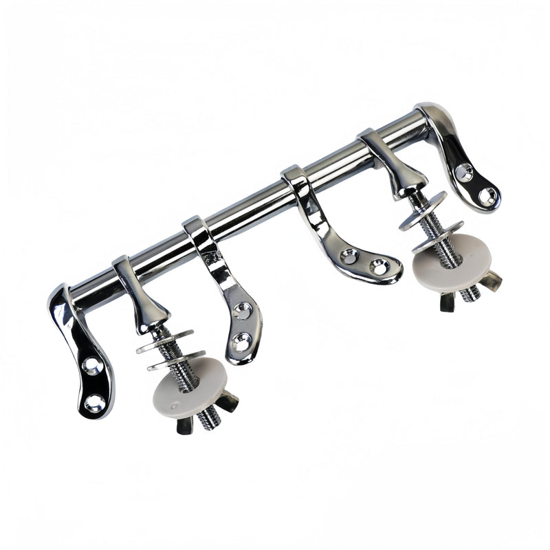 Toilet Seat Hinges, Resistant Chrome Finish, Fixed 140mm Standard Toilets Hole Distance, Easy Installation, Replacement Parts for Wood Toilet Seats (MFH01) MFH01