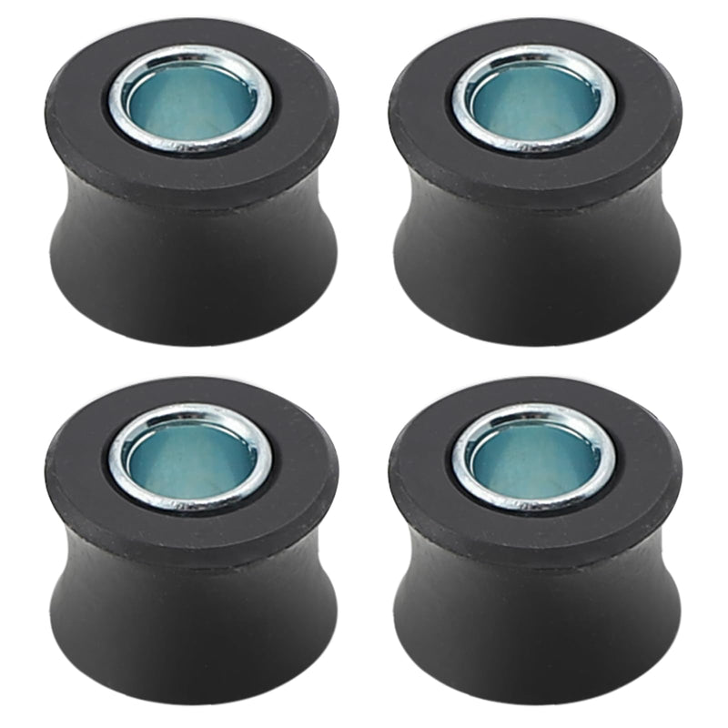 Minho 4Pcs 10MM Rear Shock Absorbing Suspension Bushing Set in Rubber Material Compatible with Most Motorcycles Scooter ATV UTV Go Kart,Black Color black ID; 10MM