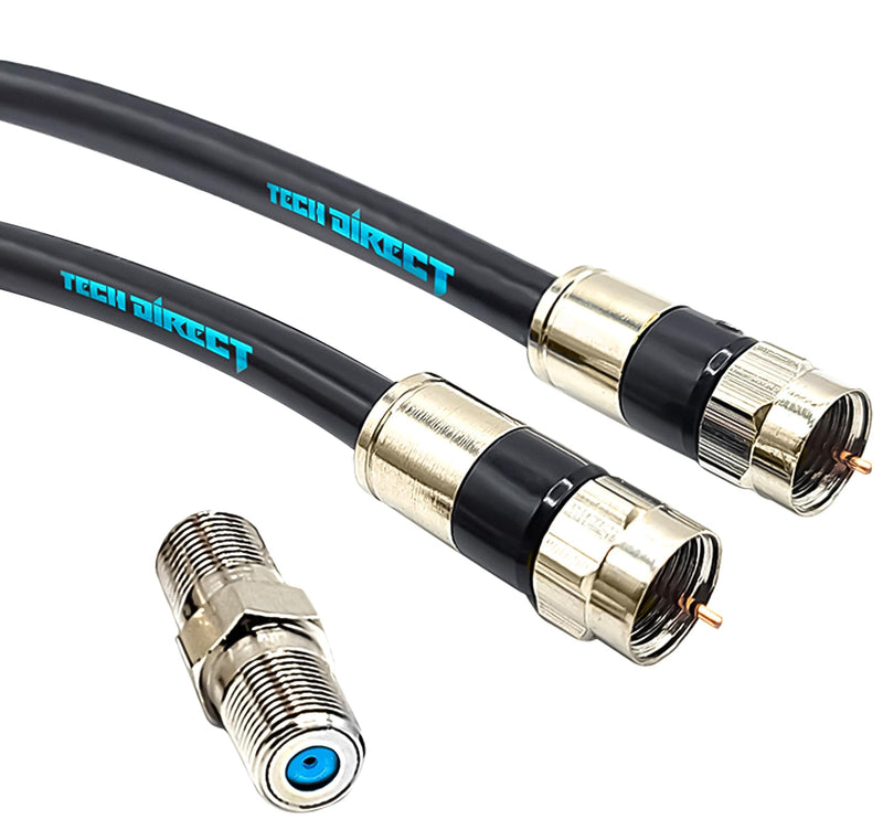  [AUSTRALIA] - 30FT RG6 Coaxial Cable Black - High Speed Internet, TV, Antenna, Satellite Broadband Low Resistance Coax Cord With Connectors - Extra-Durable Low Loss Extension Wire 30 FT