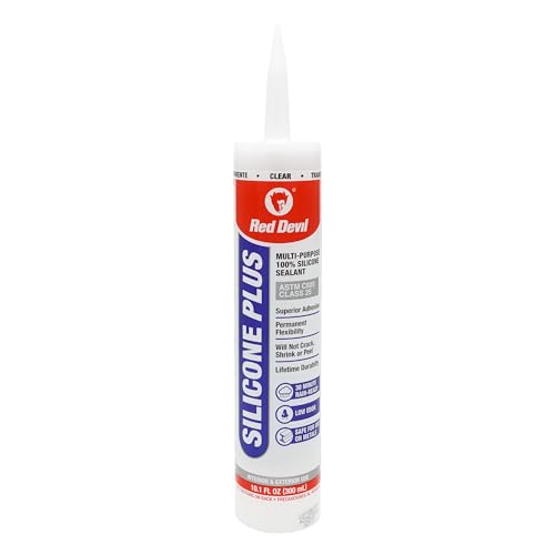 Red Devil 0767 Silicone Plus, 10.1 oz., Clear, 1 Pack Pack of 1