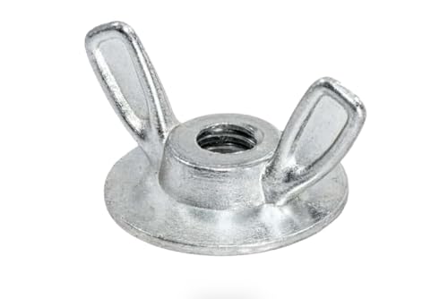 Mighty Fasteners Zinc Die-Cast Washered Wing Nuts, 1/4"-20, 50-Pack