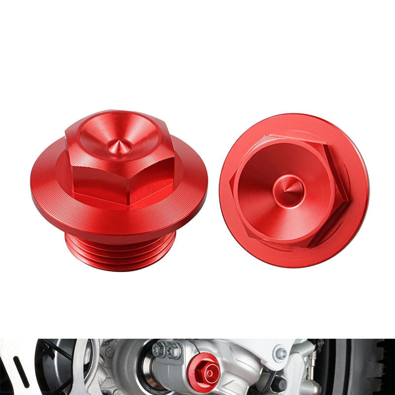 NICECNC M20XP1.5 Front Axle Shaft Lock Nut Set Compatible with GasGas EX EC MC 125-300 2021-23 EX F EC F MC F 250-450 2021-23,Compatible with KTM 250-450 SXF 2015,See Fitment red