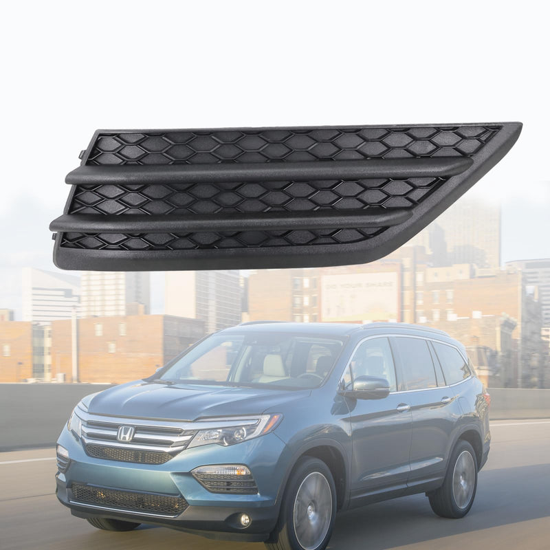 Fog Light Cover Outer Front Right Passenger Side Compatible with 2016-2018 Honda Pilot, Fog Lamp Bezel Grille Replaces 71102TG7A00 HO1039130
