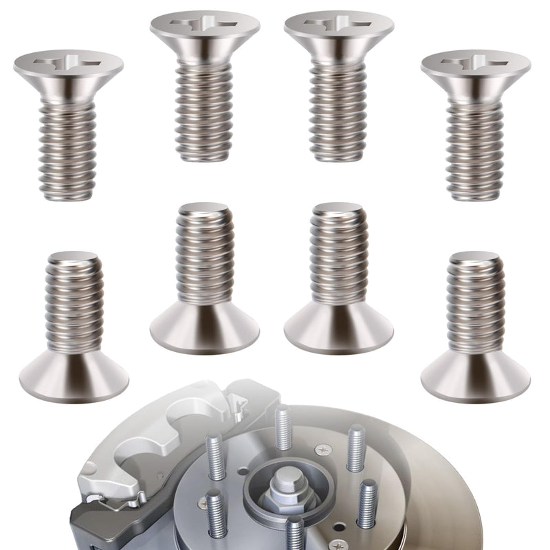 8 PCS Stainless Steel Brake Disc Rotor Screws, Brake Disc Rotor Screws for Front and Rear, 93600-06014-0H, Disc Brake Fixing Screw Compatible with Honda, Acura, Hyundai and Kia Models