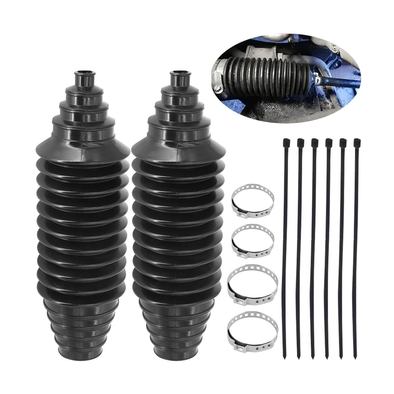 Car Steering Rack and Pinion Tie Rod Boot Tool Kit, Dustproof Silicone Vehicle Bellow Gaiter Pinion Boot Set with Cable Ties Locking Clamps, Auto Inner Tie Rod Boot Accessories