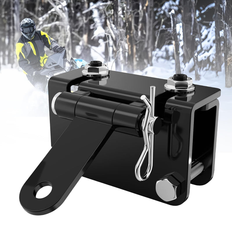 Universal Snowmobile Bumper Hitch，Adjustable Heavy Duty Steel Snowmobile Sled Trailer Tow Hitching Kit Compatible with Doo Polaris REV Arctic Cat Yamaha