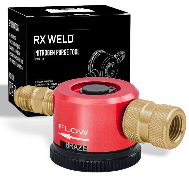RX WELD Nitrogen Purge Tool, HVAC Brazing Regulator | 50 PSI Inlet for Smooth Purging & Brazing Flow