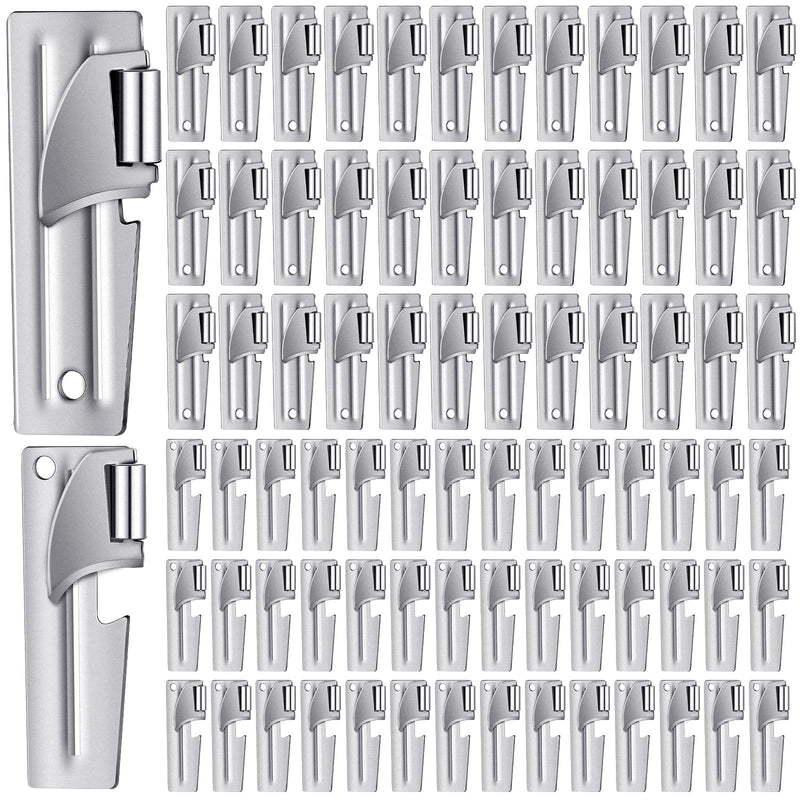Honeydak 100 Pcs P-38 and P-51 Militarycan Opener Stainless Steel Camping Portable Survival Army Can Openers for Travel Kitchen Tool Men Women, Silver