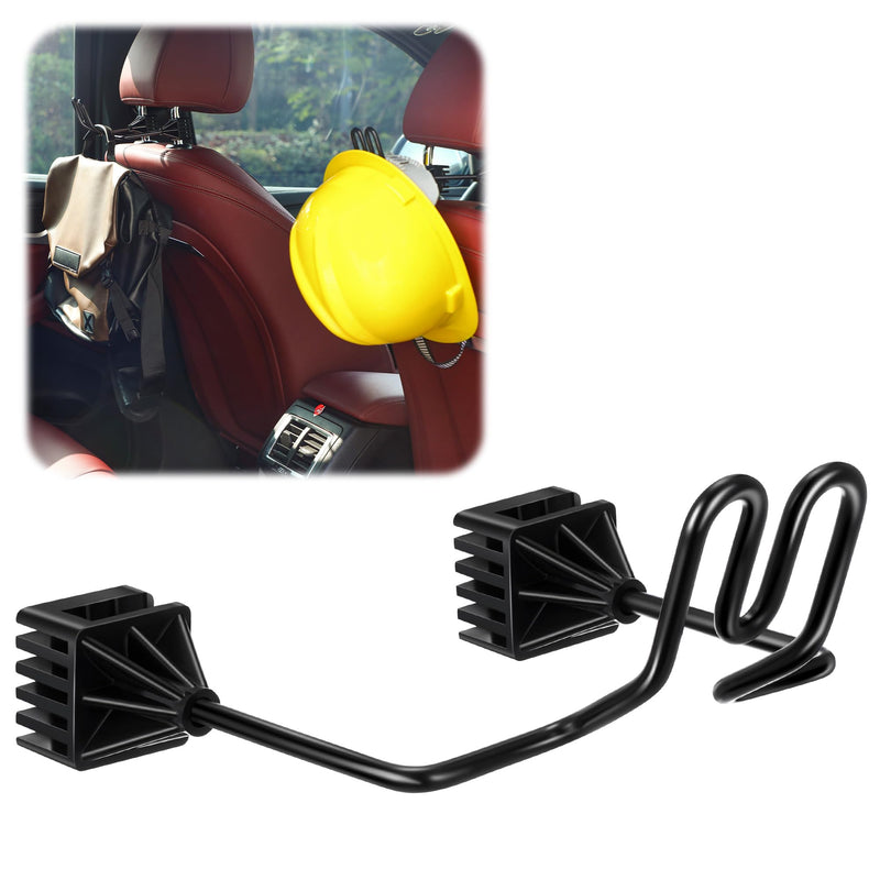 Feekoon 1 Pcs Hard Hat Hanger, Hard Hat Holder for Truck SUV Car Seat to Keep Cap Shape, Car Seat Back Organizers for Caps Clothes Cowboy