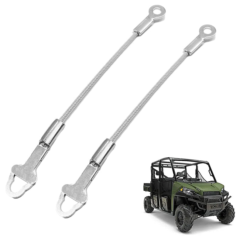 2PCS Tailgate Cable Compatible with Polaris Ranger 2005-2006, 500 2005-2010, 700 2005-2009, 800 2010-2016, 900D 2011-2014 Tail Gate Cable Replace # 7081215 7081445