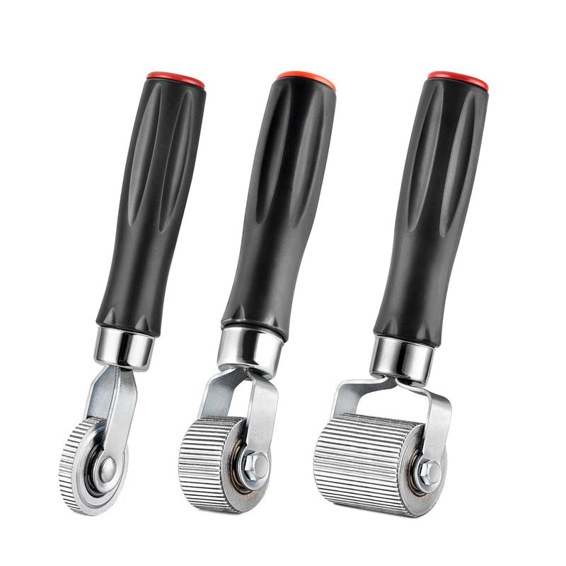 ZACI Car Sound Deadening Roller, 3Pcs 3 Size Audio Sound Deadener Roller Metal Installation Tool Rolling Wheel Application Car Sound Roller