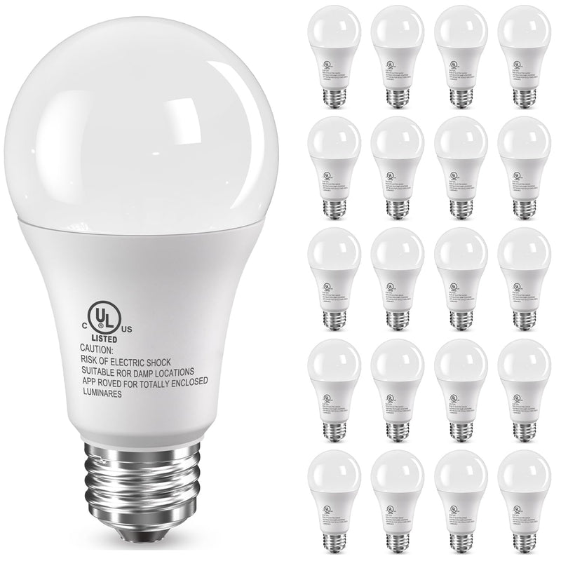TJOY 20 Pack LED Light Bulbs, 100 Watt Equivalent A19, 5000K Daylight LED Bulbs, 15W Bright White Light Bulbs, Energy Saving Light Bulb with E26 Standard Base, 1500 Lumens Non Dimmable Lamp Bulb Daylight White