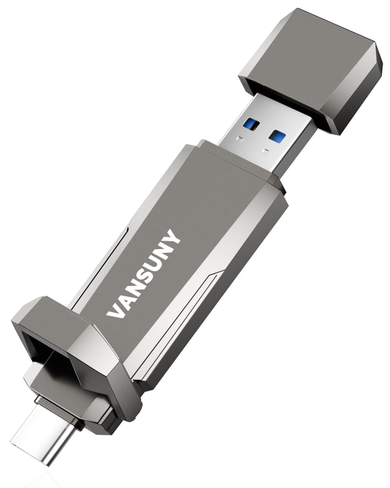 Vansuny 1TB USB Solid State Drive Up to 1000MB/s 3.2 Gen 2 Dual SSD USB A + Type C Portable External SSD for Android Phone Tablet Laptop MacBook PC