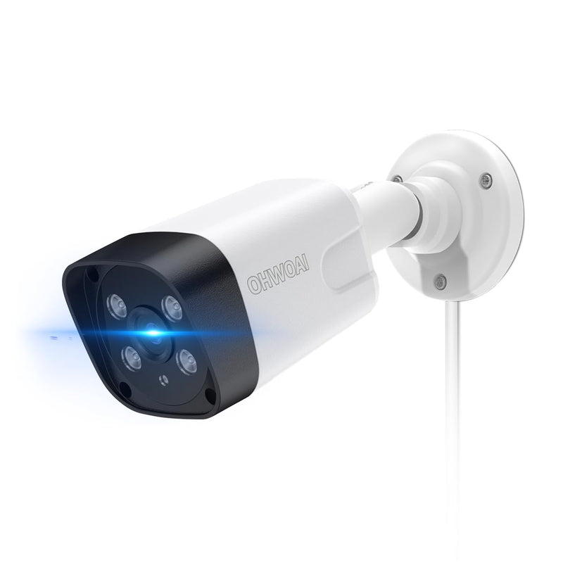 OHWOAI Extend Camera for Outdoor CCTV Security Camera System with 130°Wide Angle-Lens,8.0MP IP Wired Security Cameras,Home Surveillance Video Equipment