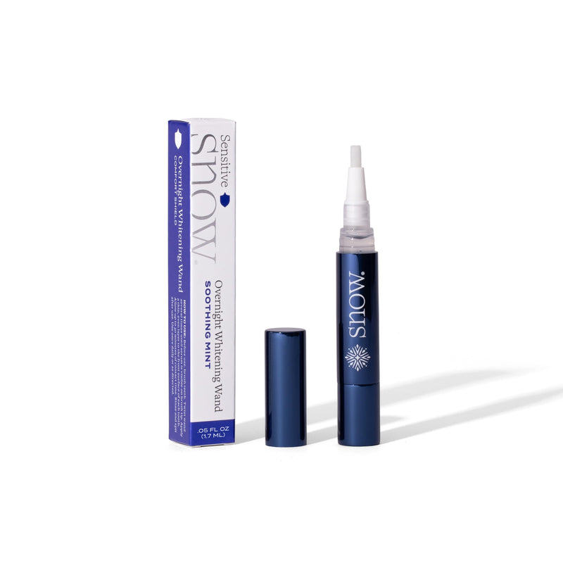 SNOW Sensitive Overnight Teeth Whitening Pen | Hydroxyapatite | Gradual Whitening for Sensitive Teeth | Designed for Sensitive Teeth Formulated with Potassium Nitrate | 1 Wand, 2ml 0.07 Fl Oz (Pack of 1)