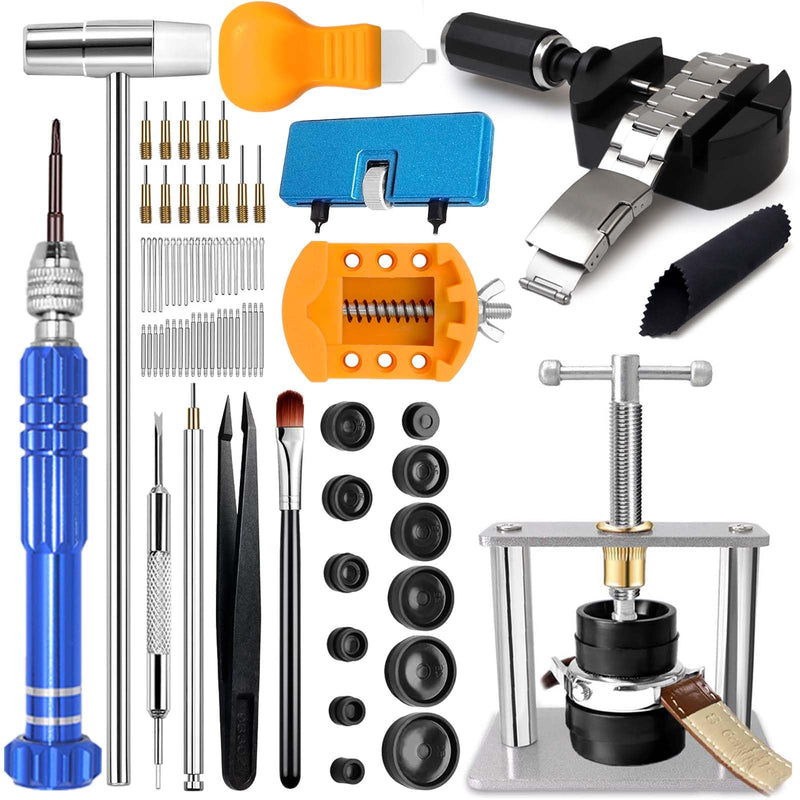 Watch Repair Kit, GLDCAPA Watch Press Tool Set, Watch Battery Replacement Tool Kit, Watch Link Removal Kit, Watch Case Opener, Watch Band Replacement Tool, Watch Repair Screwdriver, Tweezers