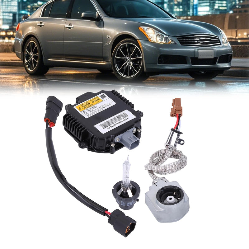 Xenon Headlight Ballast Control Unit with Igniter & D2S Bulb 28474-89904 Fit for Nissan 350Z Altima Maxima Murano Rogue 350ZR, for Infiniti G35 G37 M35 M45 FX35 FX45 Q40 Q50 QX60 QX70 QX80