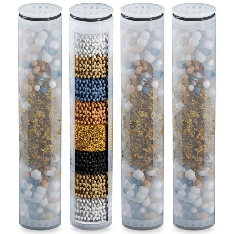 JONKEAN 4 Pack Shower Filter Replacement Cartridge, Shower Head Filters for Hard Water, KDF Shower Filter Cartridge to Remove Chlorine and Harmful Substances