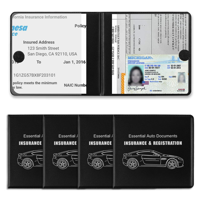 Registration and Holder, 4-Pack and Registration, Auto Essential Holder, Interior Accessories Fit Most, Trucks and SUVs, Men & Women