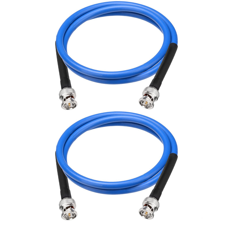 Yuslao 12G SDI Cable 3FT BNC Male to Male Video Coaxial Cable RG6 Coaxial Cable 75 Ohm Ultra Low Loss for 8K 4K 6G-SDI 3G Video Security Camera SDI Converter(Straight,2 Pcs).