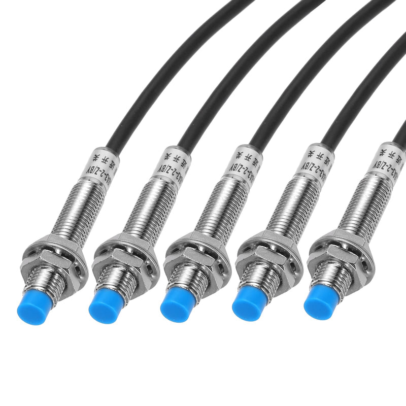 MECCANIXITY M8 Approach Sensor Inductive Proximity Sensor Switch NO Normally Open PNP 2mm Detection Distance, DC 6-36V LJ8A3-2-Z/BY, 3.3ft, 5Pcs 5