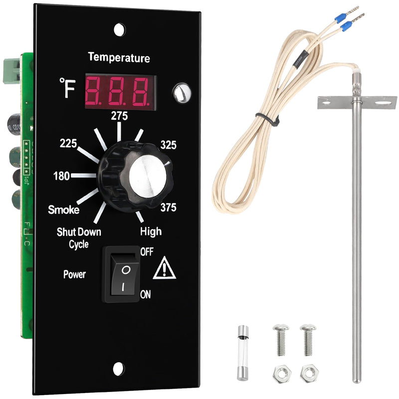 Control Panel Replacement for Traeger BAC236 Controller Digital Elite Thermostat BAC365 Wood Pellet Smoker with 7" RTD Temperature Probe Sensor BAC194 Grill Accessories Upgraded BAC236 Kit
