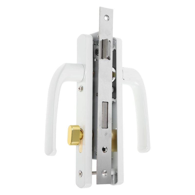 Storm Door Handle Replacement with Lock Heavy Duty Aluminum Alloy Lever Ideal for 8525 Single Point + 60 Home Apartments Hotels Black Entrance Door Handle and Lockset