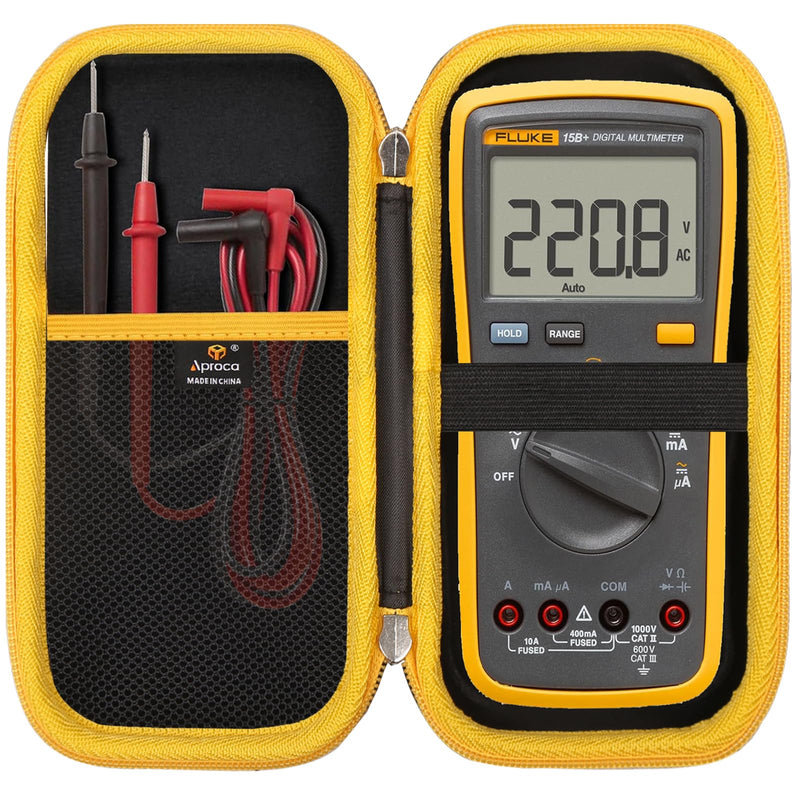 Aproca Case Compatible with Fluke 15B+ 17B+ Digital Multimeter, Portable Storage Bag for Accessories (Case Only)