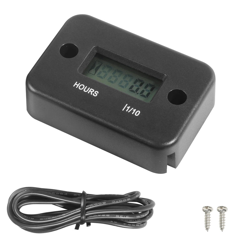 Hour Meter,Car Accessories Hour Meters for Small Engines,Hour Meter for Generator,Car Digital Inductive Generator Hour Meter,Waterproof Design IP65,Suitable for Lawn Mowers Motorcycle Boat ATV