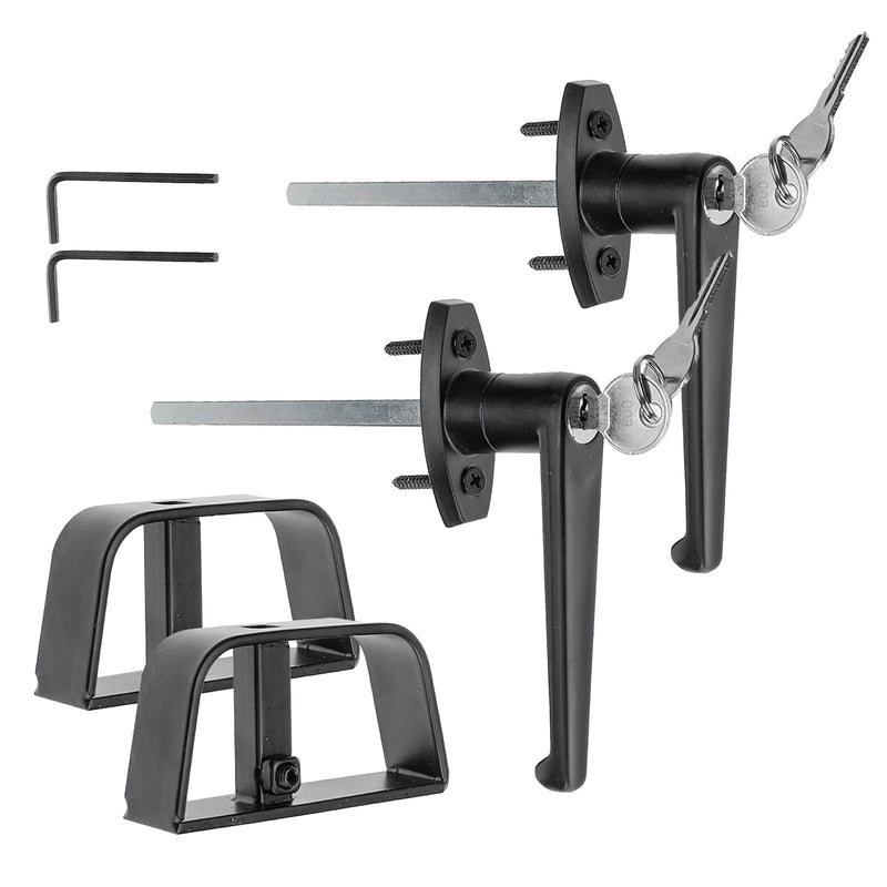 Yaegoo 2 Pack 4-1/2" Stem Shed Door Lock T-Handle Lock Kit, 2 Keys Each Lock Latch, Shed Door T Handle Lock, Storage Barn Shed Door Hardware Lock Set (4.5 Inch) 4.5 Inch