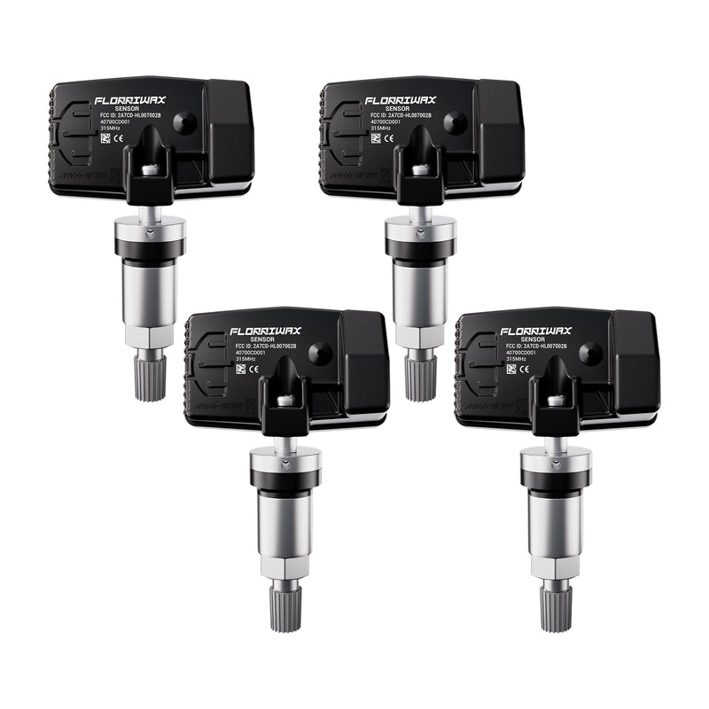 TPMS Sensor, Set of 4 315Mhz Tire Pressure Sensor Compatible with Nissan Infiniti Suzuki, Tire Sensor OE Replaces#19316553,40700JK01B,40700JA01B,40700CD001,40700JA01C