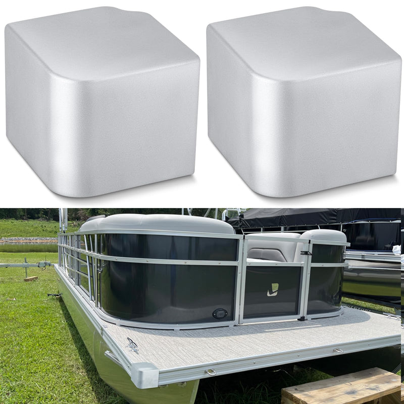 MorningRo Pontoon Boat Corner Cap Aluminum Deck Corner Cap for 90 Degree Rounded Pontoon Corners, Not 90 Right Angles Boat Accessories Height: 3-9/16" to 3-5/8" Top: 4-1/16" to 4-3/16" 2