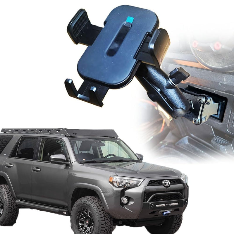 The Stubby Smash Phone Mount Kit w/Basic Phone Holder for 5th Gen 4Runners | 1" RAM Compatible Ball Mount for Dashboard Cubby | 5th Generation 4Runner Phone Holder